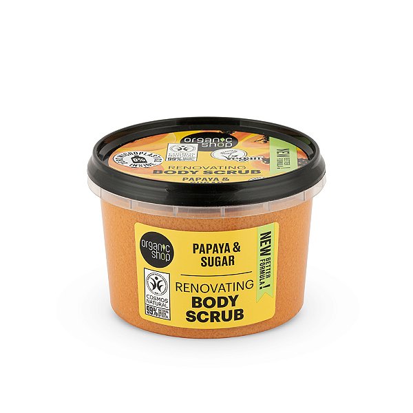 Esfoliante Corporal Natural - Mamão e Açúcar Organic Shop (250 ml)