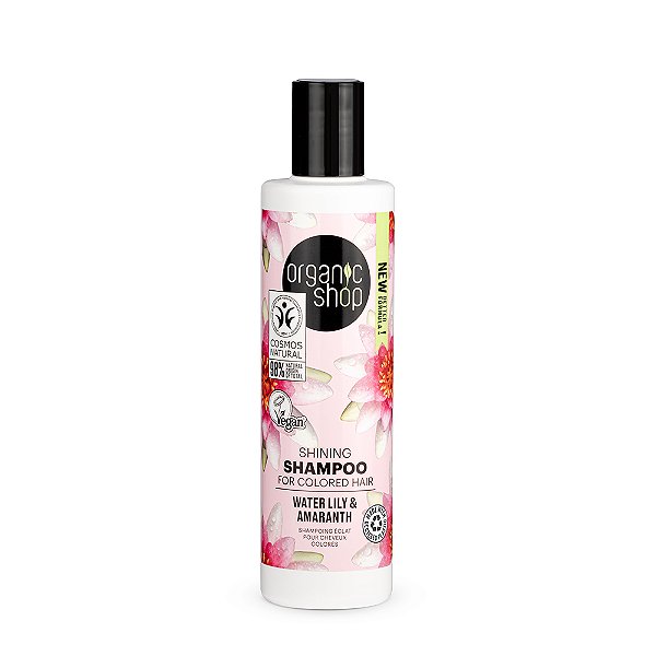 Shampoo para Cabelo Colorido Vegano - Amaranto e Lírios D'água Organic Shop (280 ml)