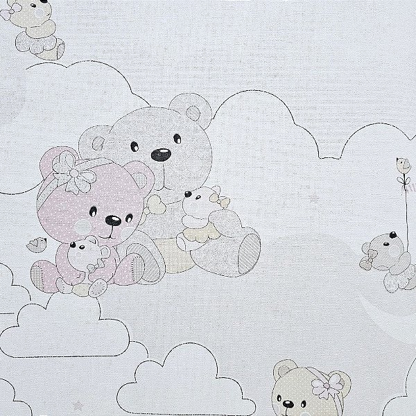 Papel de Parede Infantil Ursinhos Tons de Rosa e Bege - Coleção Yoyo 2 Kantai
