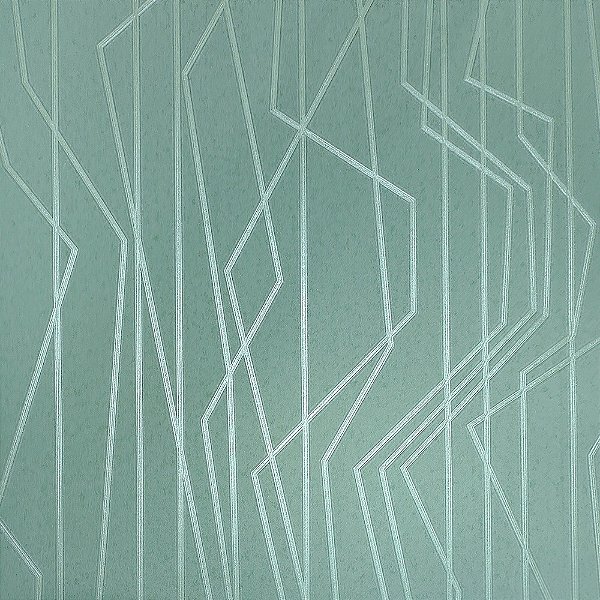 Papel de Parede Linhas Geométricas Verde com Brilho - Coleção Grace 4 Kantai