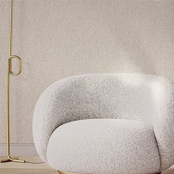 Papel de Parede Efeito Tecido Bege Escuro - Coleção Space IX Kantai