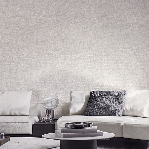 Papel de Parede Efeito Tecido Cinza - Coleção Space IX Kantai