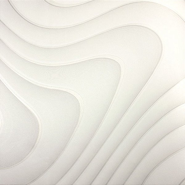 Papel de Parede Linhas Onduladas Off-White com Brilho - Coleção Poet Chart 4 | Kantai