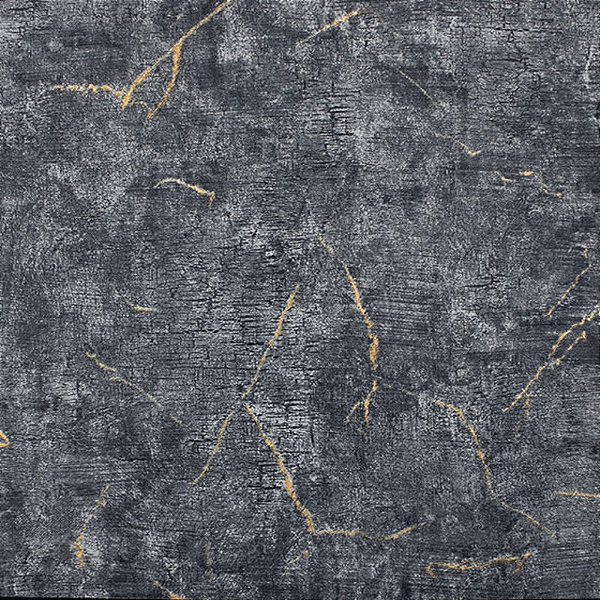 Papel de Parede Efeito Mármore Chumbo Detalhes em Brilho Dourado - Coleção Poet Chart 4 | Kantai