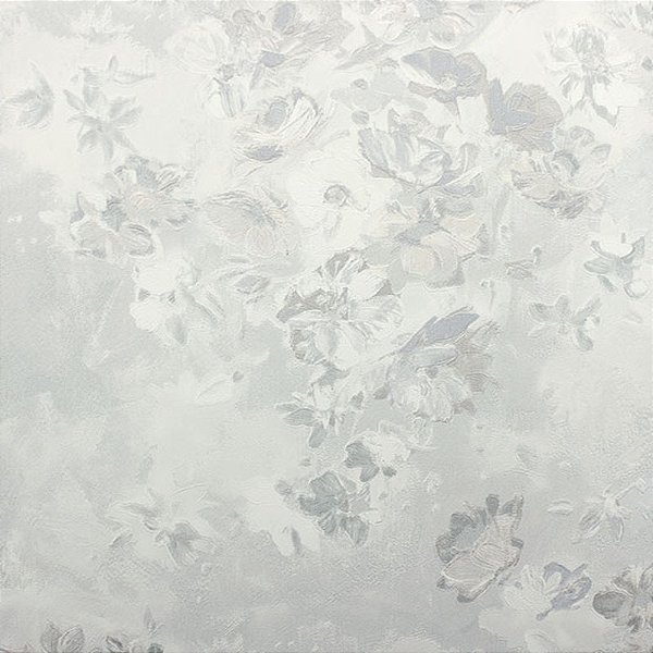 Papel de Parede Floral Cinza Claro Detalhes em Brilho - Coleção Poet Chart 4 | Kantai