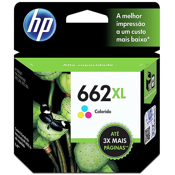 Cartucho de Tinta HP Original CZ106AB 662XL Color