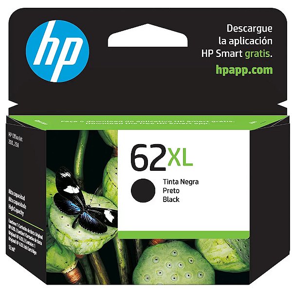 Cartucho de Tinta HP Original C2P05AL 62XL Preto