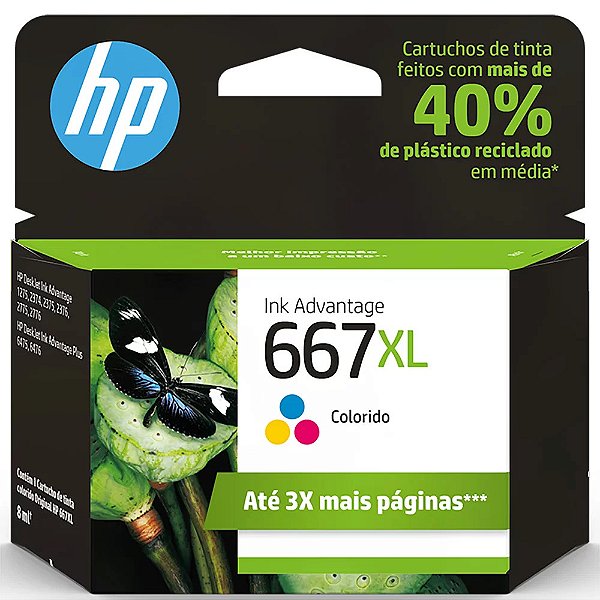 Cartucho de Tinta HP Original 3YM80AL 667XL Color