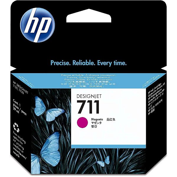 Cartucho de Tinta HP Original CZ131A 711 Magenta