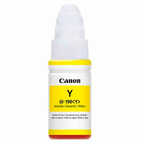 Refil de Tinta Canon Original GI-190 Amarelo