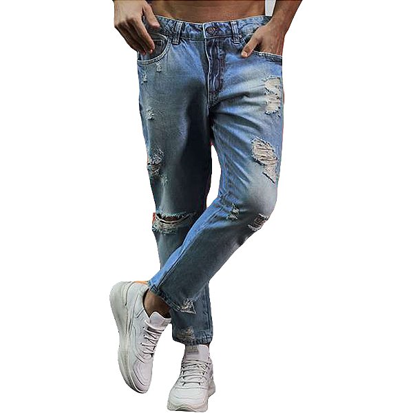 Calça Jeans Colcci John Cropped Azul Masculino