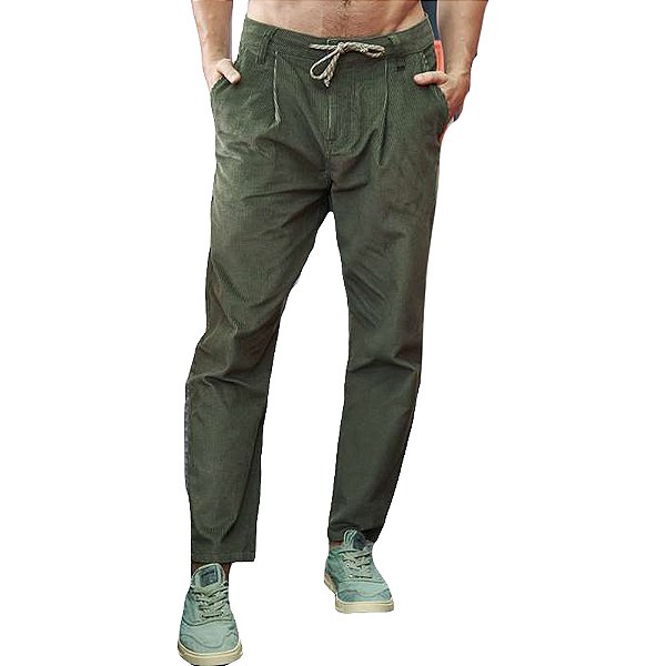 Calça Veludo Colcci Thomas Verde Masculino