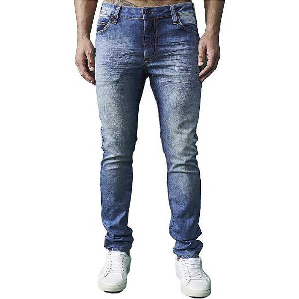Calça Jeans Colcci Felipe Skinny Detail AV23 Azul Masculino
