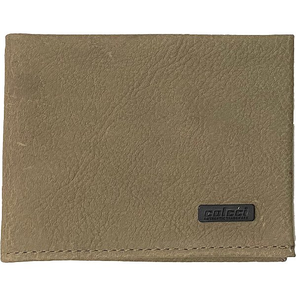 Carteira Couro Colcci Placa Metal Grafite Masculino