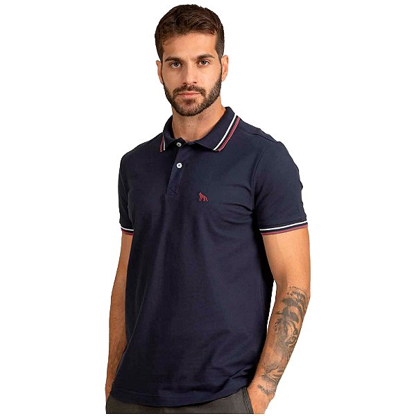 Camisa Polo Acostamento Classic P23 Marinho Masculino
