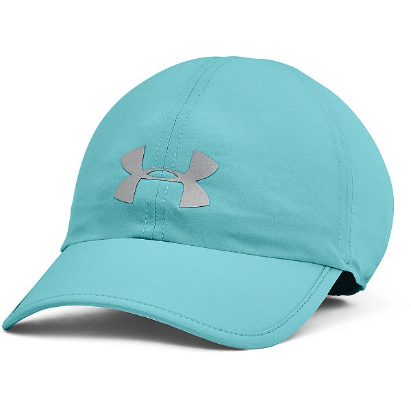 Boné Under Armour Aba Curva Run Shadow Strapback Azul Claro