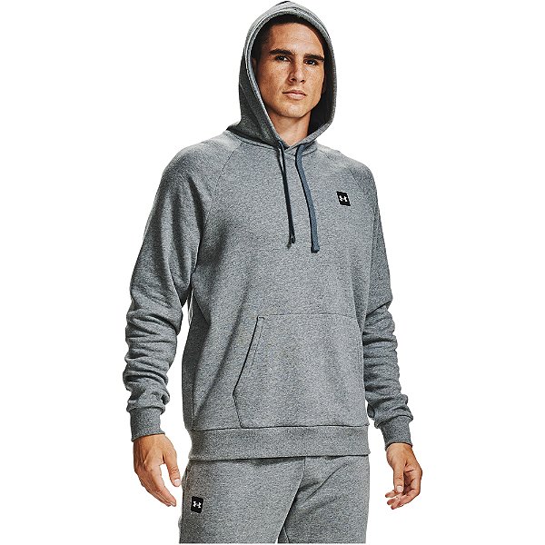 Moletom Under Armour Rival Fleece Hoodie Cinza Masculino