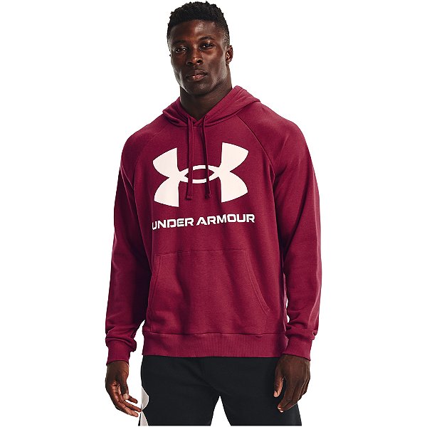 Moletom Under Armour Rival Fleece Big Logo Hoodie Vermelho Masculino
