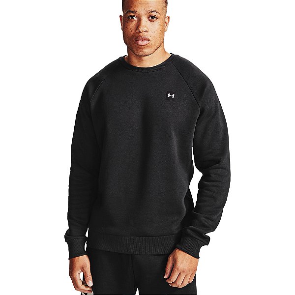 Moletom Under Armour Rival Fleece Crew Preto