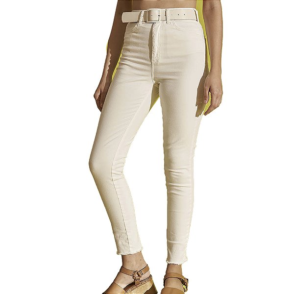 Calça Sarja Colcci Bruna Stretch Branco Feminina