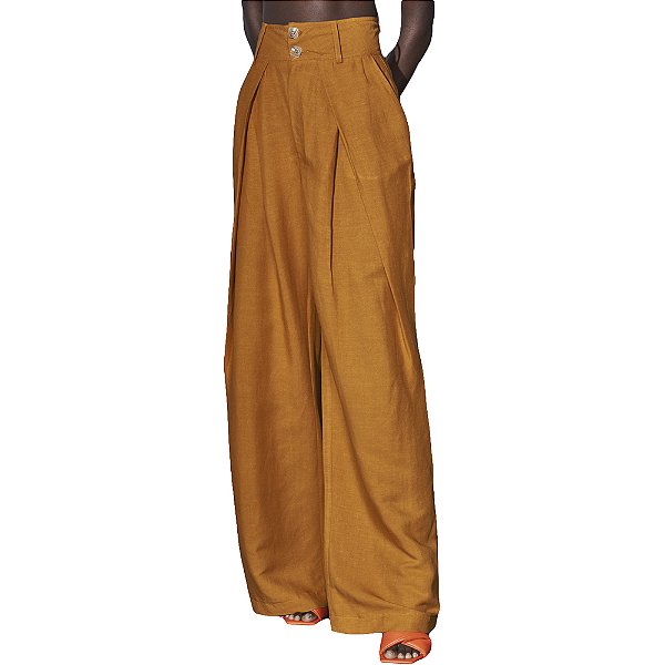 Calça Linho Colcci Joana Laranja Feminino
