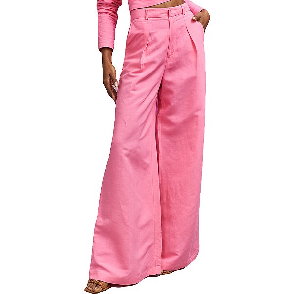 Calça Linho Colcci Joana Rosa Feminino