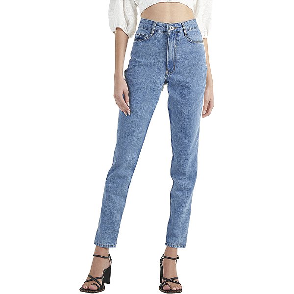 Calça Jeans Colcci Com Sarja Bruna V23 Azul Feminino