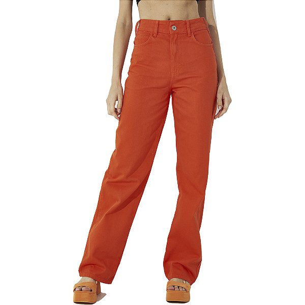 Calça Sarja Colcci Juliette V23 Laranja Feminino