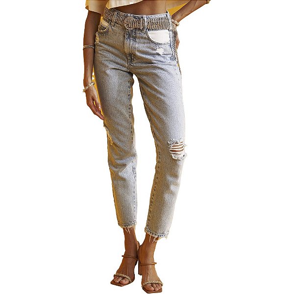 Calça Jeans Colcci Bruna Com Sarja AV23 Azul Feminino
