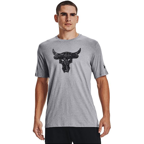 Camiseta Under Armour Pjt Rock Brahma Bull Cinza Masculino