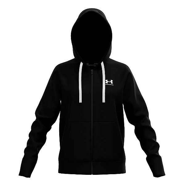 Jaqueta Under Armour Rival Terry FZ Hood Preto Feminino