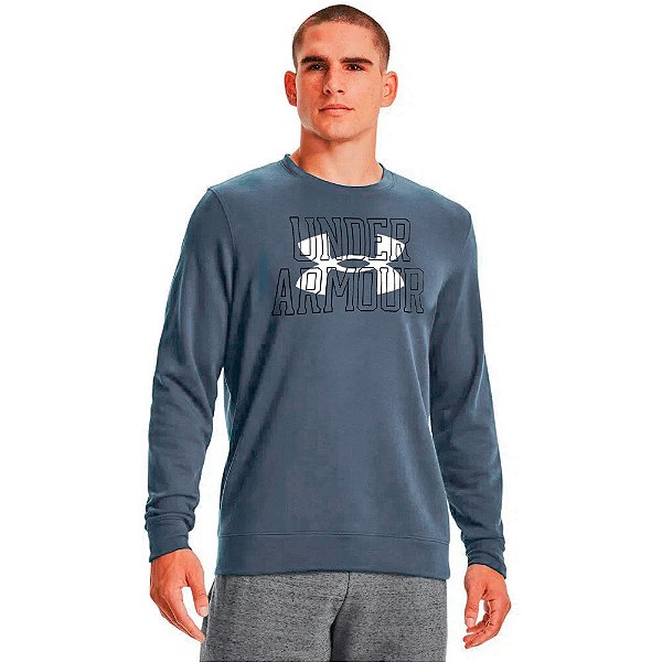 Moletom Under Armour Rival Terry Lo Cinza Masculino