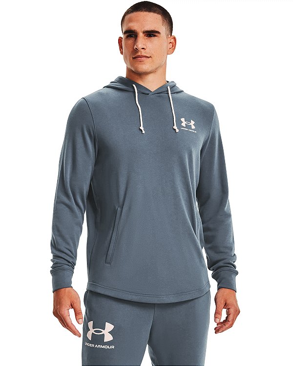 Moletom Under Armour Rival Terry Cinza Masculino