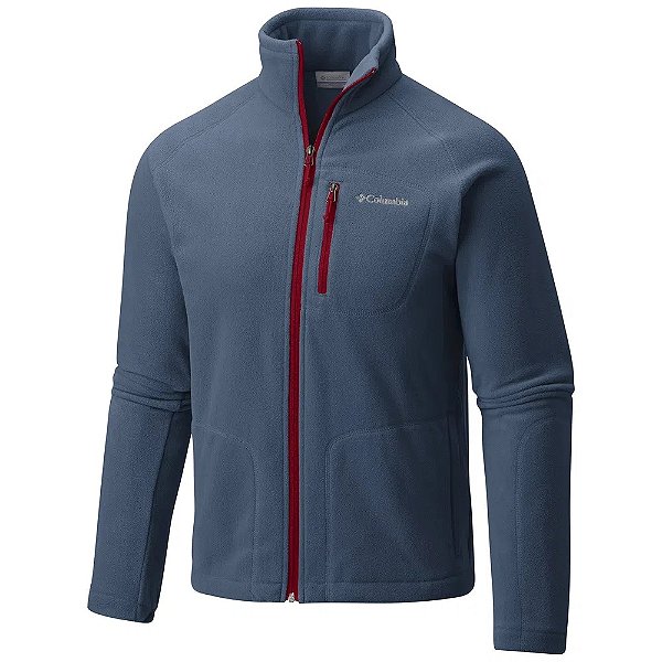 Jaqueta Columbia Fleece Fast Trek II Full Zip Azul Masculina
