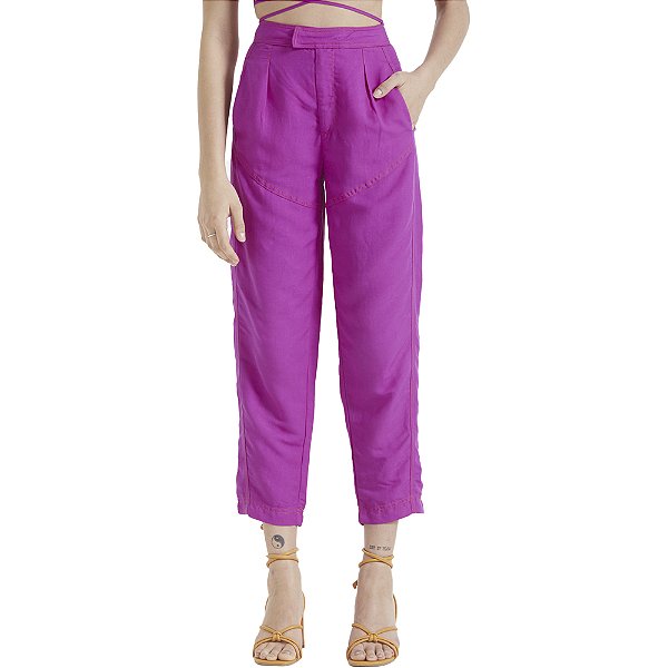 Calça Linho Forum V23 Roxo Feminino