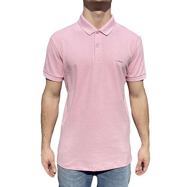 Camisa Polo Colcci Rosa Masculino