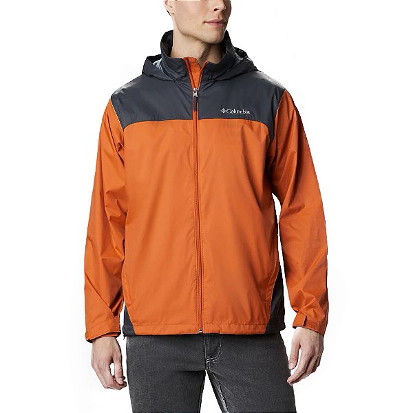 Jaqueta Columbia Gleenake Lake Rain Masculina Laranja