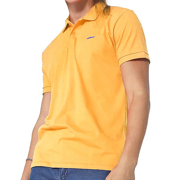 Camisa Polo Colcci Logo Brasil VE23 Amarelo Masculino