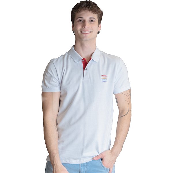 Camisa Polo Colcci Brasil Branco Masculino
