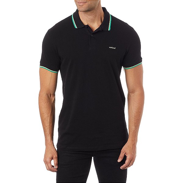 Camisa Polo Colcci Logo PRI23 Preto Masculino