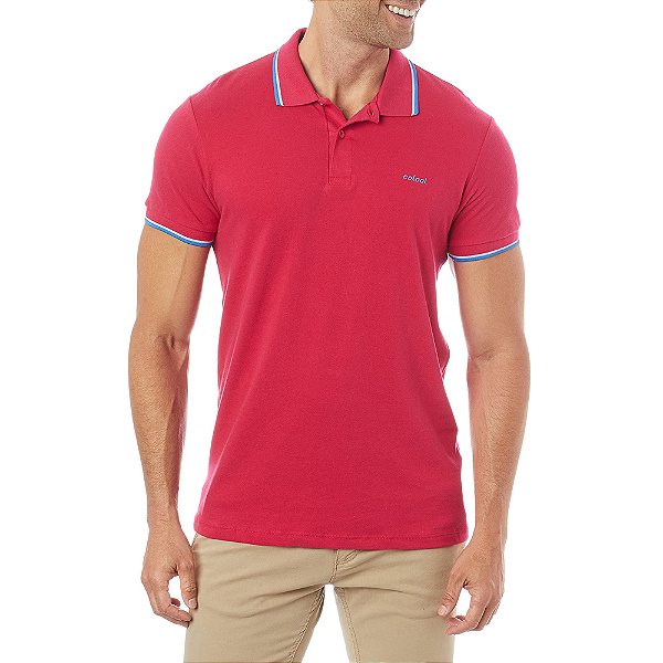 Camisa Polo Colcci Logo PRI23 Vermelho Masculino