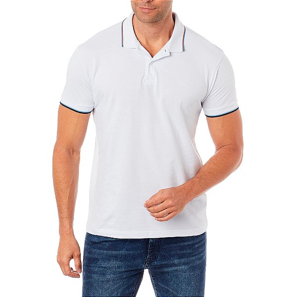 Camisa Polo Colcci Brasil PRI23 Branco Masculino