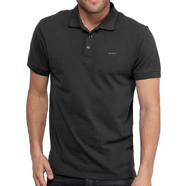 Camisa Polo Colcci Classic Logo P23 Preto Masculino