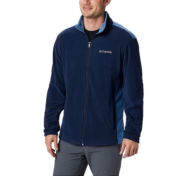 Jaqueta Columbia Fleece Klamath Range III Azul Masculina