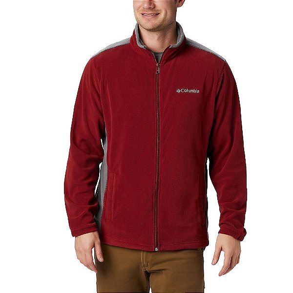 Jaqueta Columbia Fleece Klamath Range III Vermelha Masculina