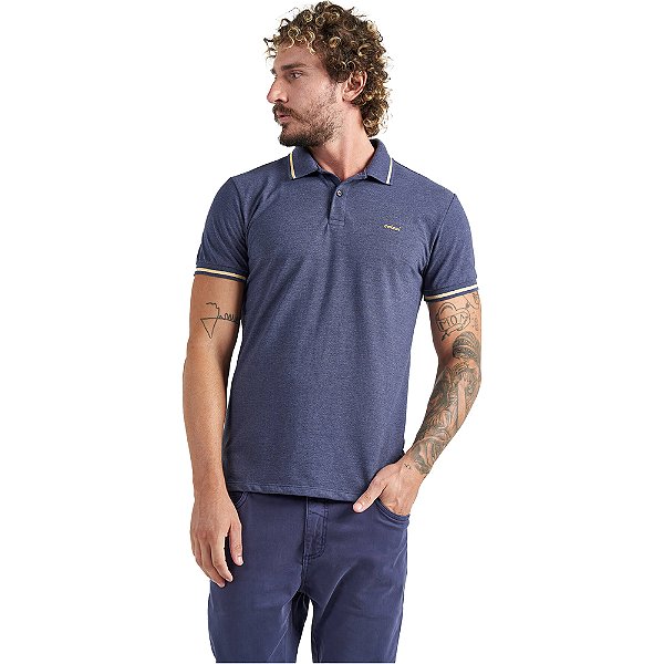 Camisa Polo Colcci Logo Bordado P23 Marinho Masculino