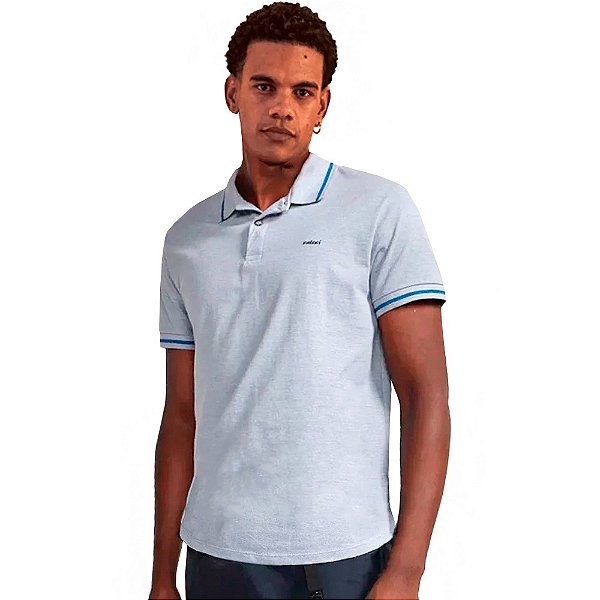 Camisa Polo Colcci Logo P23 Azul Masculino