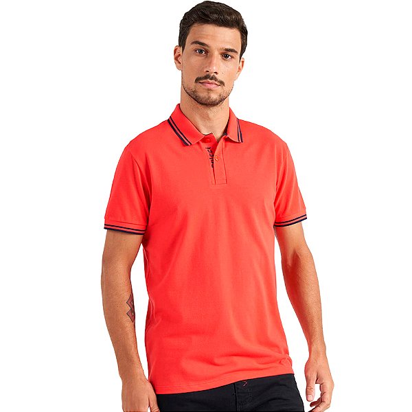 Camisa Polo Colcci Brasil P23 Vermelho Masculino