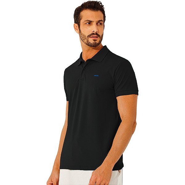 Camisa Polo Colcci Bordado VE23 Preto Masculino