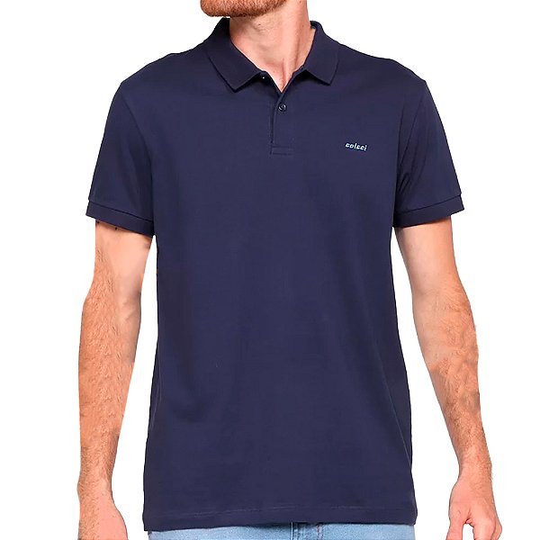 Camisa Polo Colcci Darkness V23 Marinho Masculino